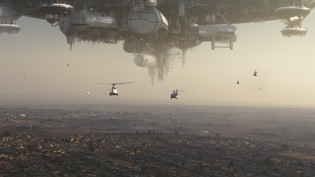 District9 Ein UFO über der Stadt.