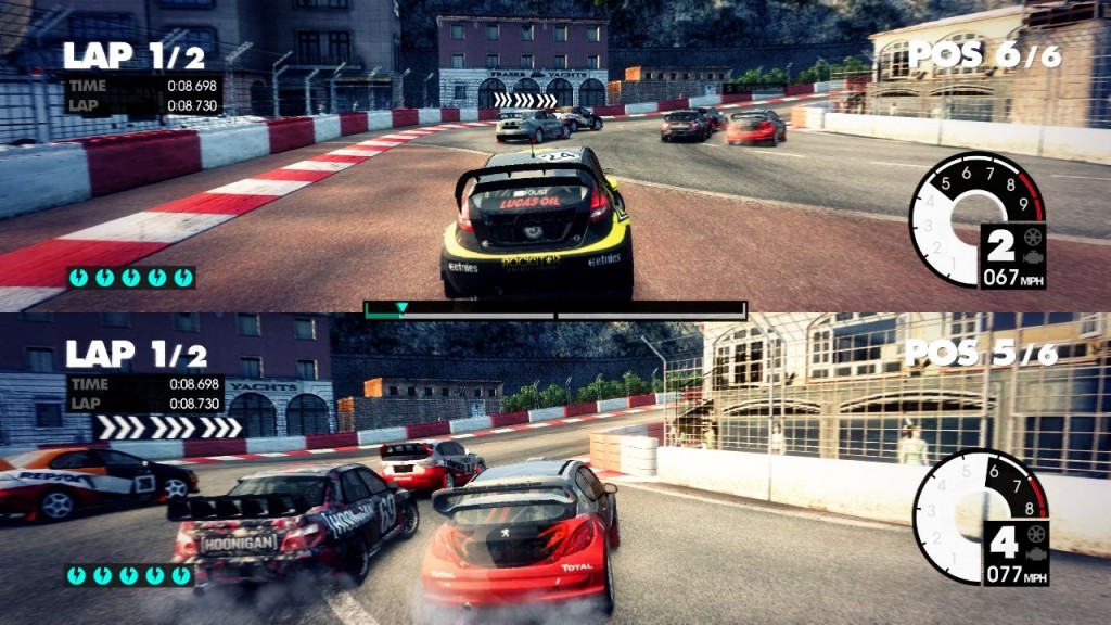 Idealer Spaß für zwischendurch: Splitscreen-Rennen bei Dirt 3.